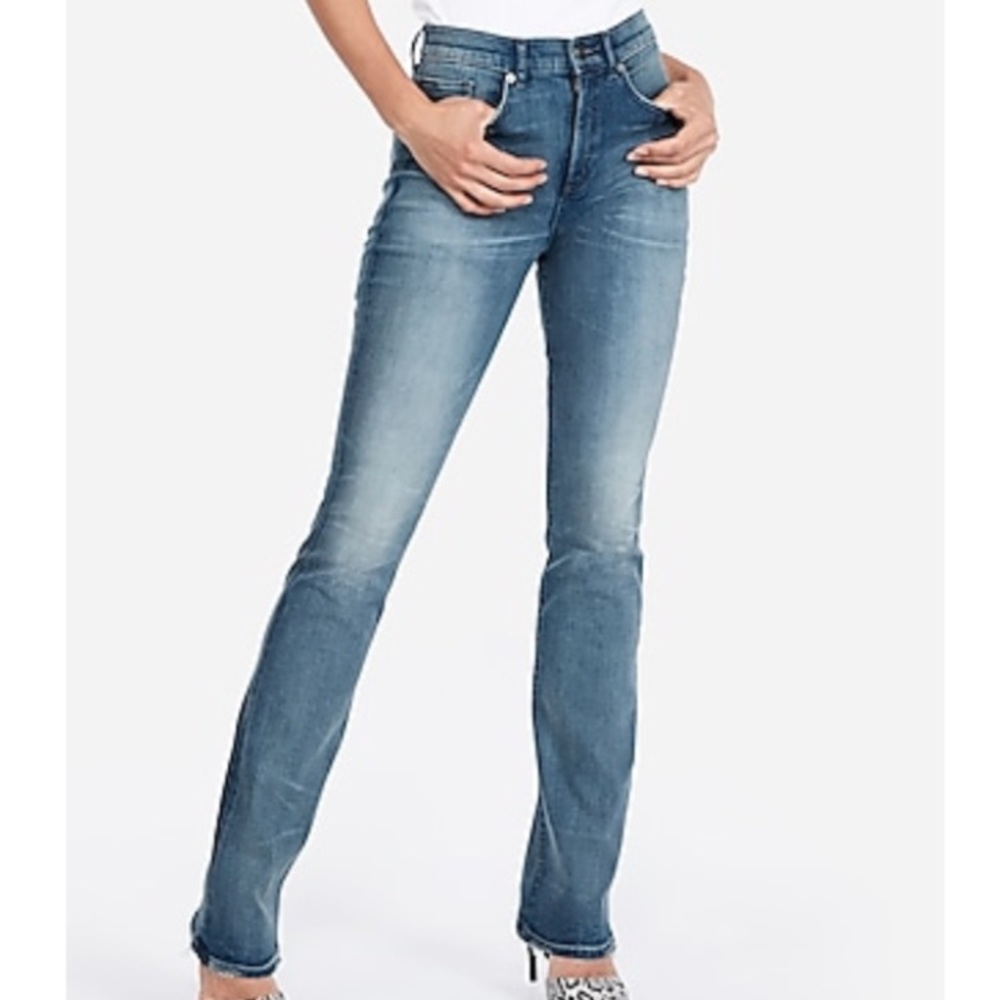 EXPRESS JEANS  10L BARELY BOOT HIGH RISE